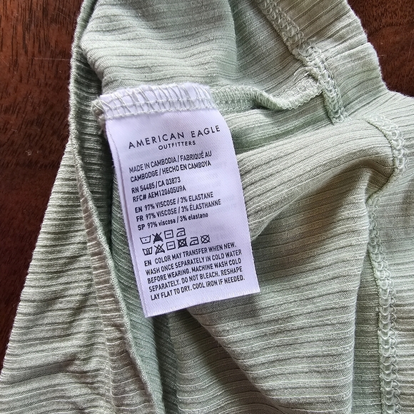 American Eagle Tank in Green Soft & Sexy Ribbed Size XL - Picture 6 of 6